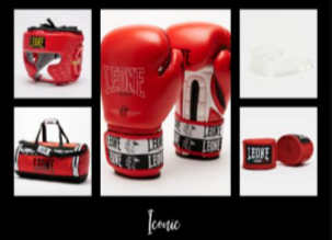 KIT BOXE LEONE 1947 " ICONIC " ROSSO