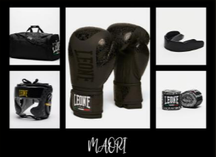 KIT BOXE LEONE 1947 " MAORI " NERO