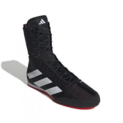 SCARPE ADIDAS BOX HOG 4 CBLACK/FTWWHT/PURRUB